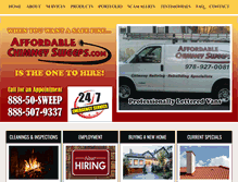 Tablet Screenshot of affordablechimneysweeps.com